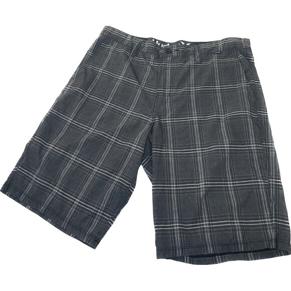 Hurley Other - Hurley Phantom Men's Shorts Size 34 Gray Plaid Inseam 10.5”